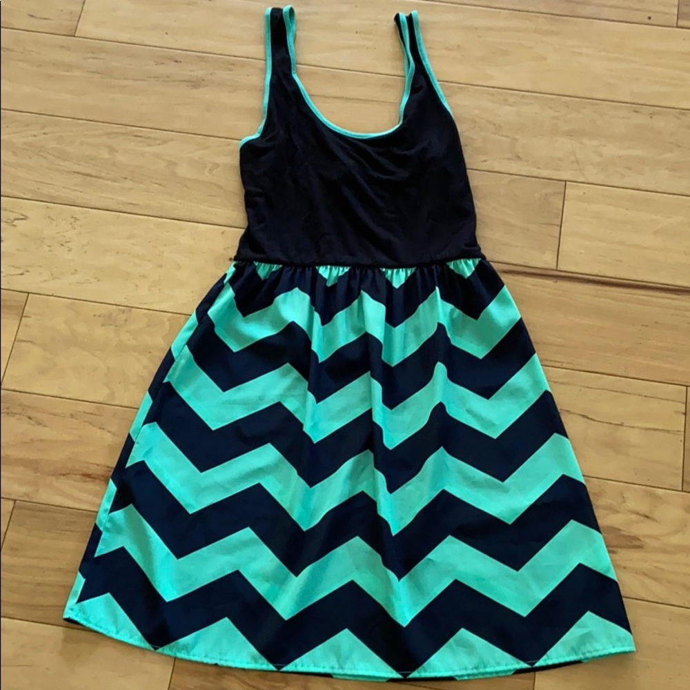 Really cute blue and black dress